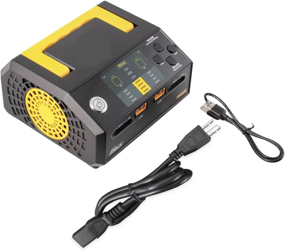 Tattu TA1000 G-Tech Dual-Channel Charger 25A*2 1000W for 1S-7S Drone Battery(US)