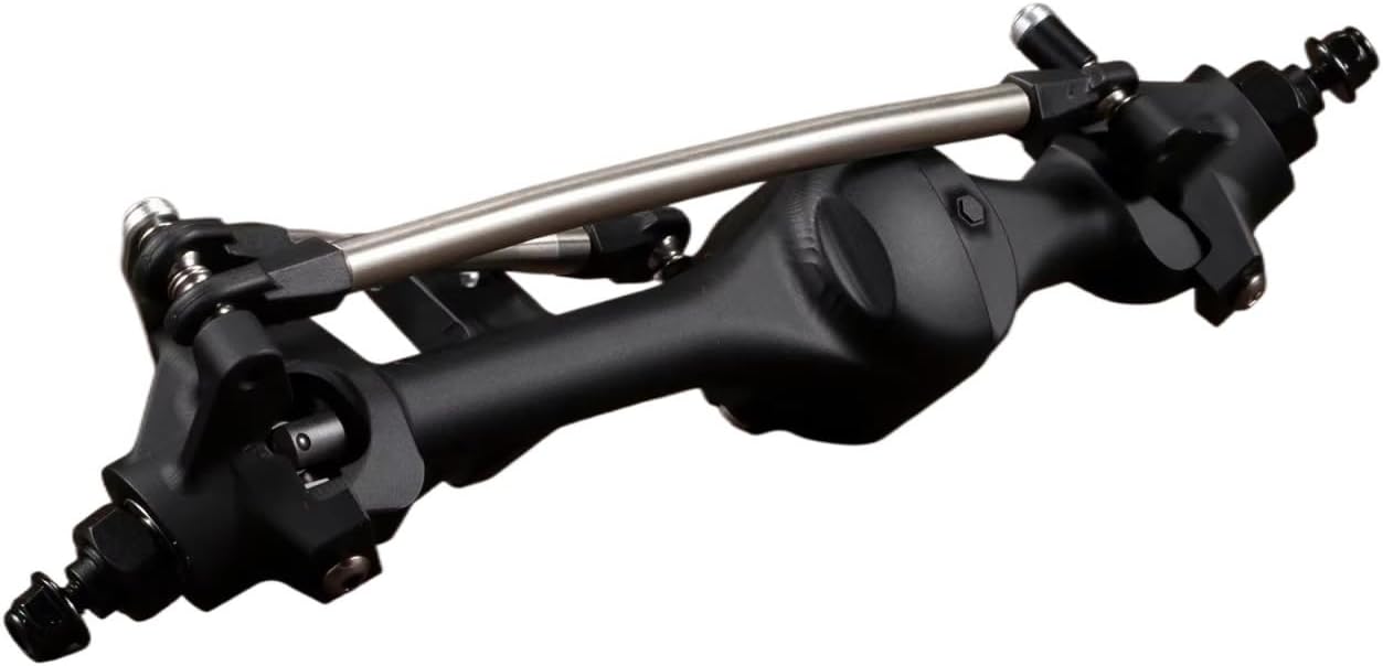 RC Axle Spare Parts For Axial For SCX10 II VS4-10 F10T Front Rear Straight Axle Set Machined Aluminum Clear Black All Inclusive Assembly Model(Black,1set)