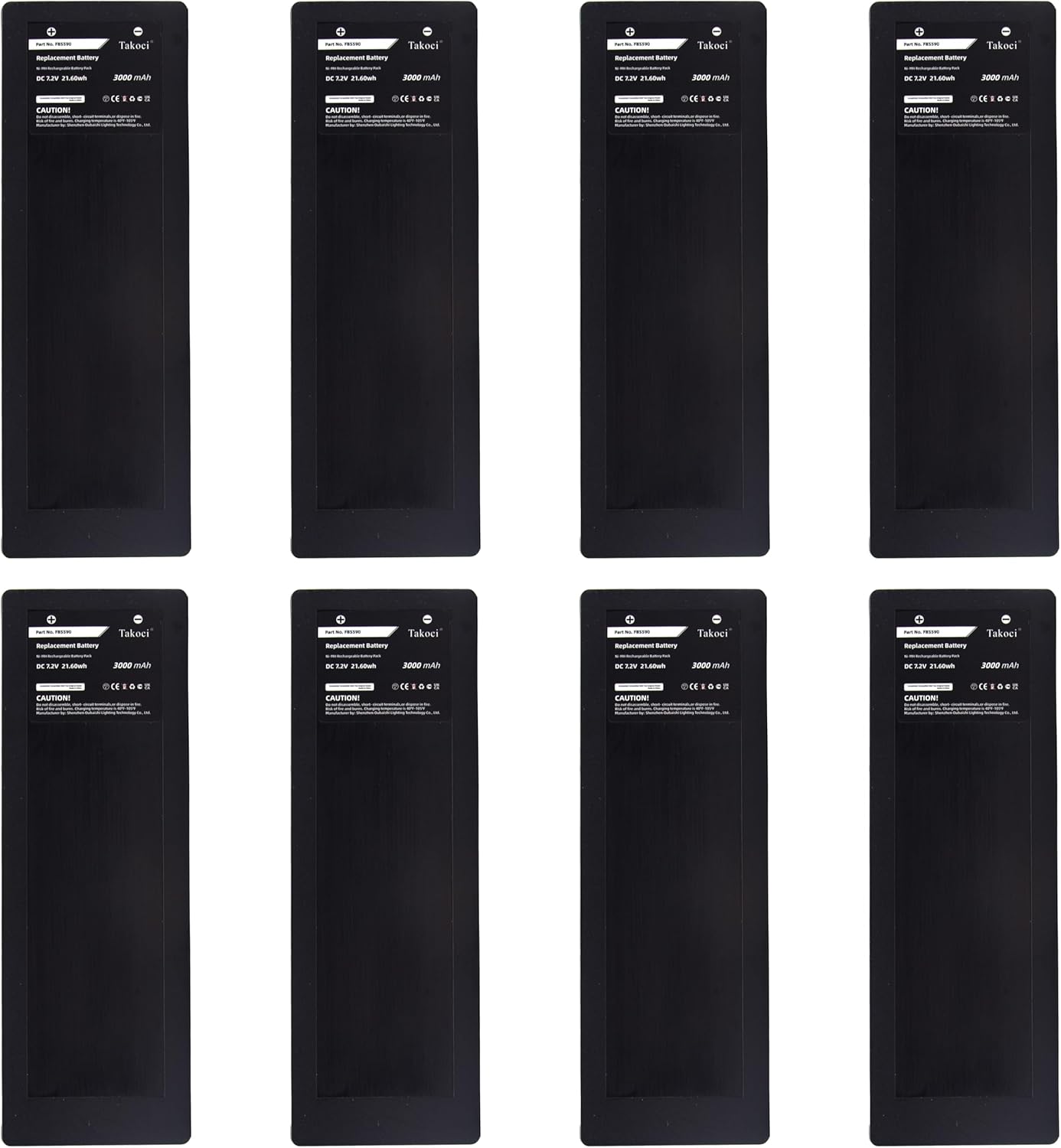 (8-Pack) Replacement Battery for Palfinge/Scanreco 592 590 FBS590 Mini 960 RC-400 EA2512 13445,fit Part No.RSC7220 13445 Crane Remote Control Battery, 7.2V, 3000mAh