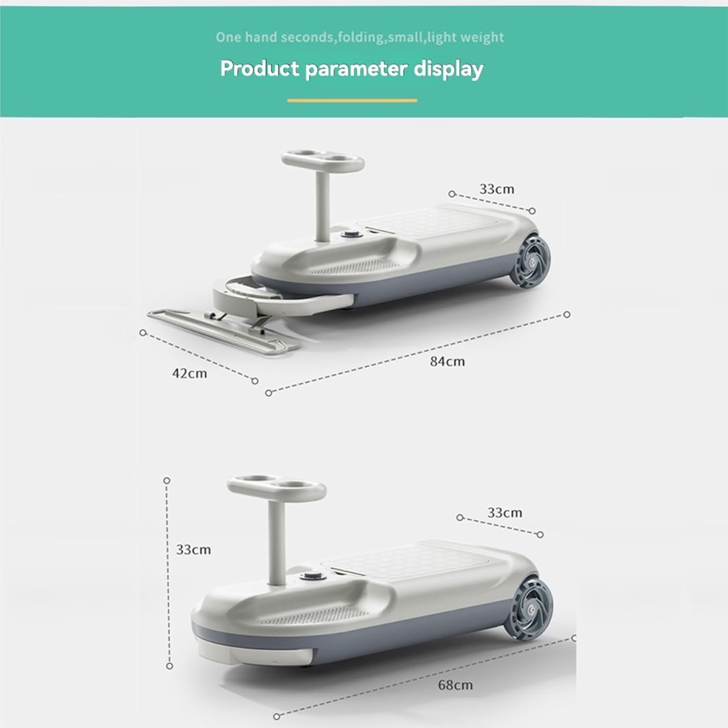 Wiggle Scooter Electric Wiggle Car for Boys Girls 5-Speed Telescopic Lighted Wheels Portable Go Kart for Kids 3 and Up(White,Dual Motor)