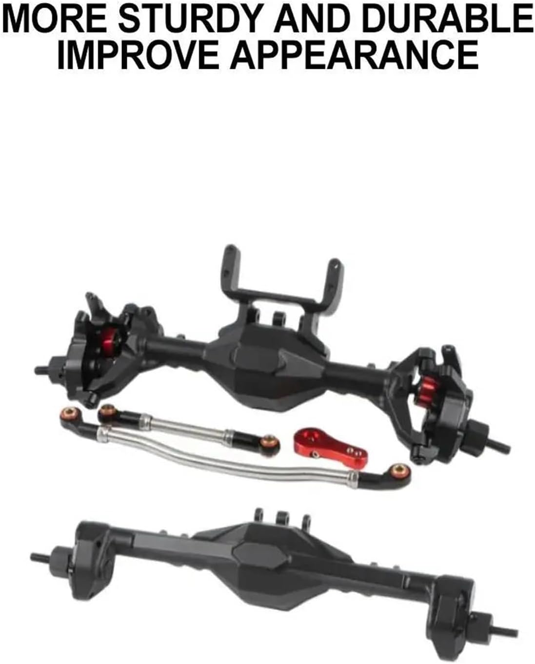 RC Vehicle Axles Compatible with Axial for SCX10 RC Car Axle Aluminum Alloy 1/10 Front Rear Axle RC Upgrade Part Protector Rc Front Rear Axle(Color1)