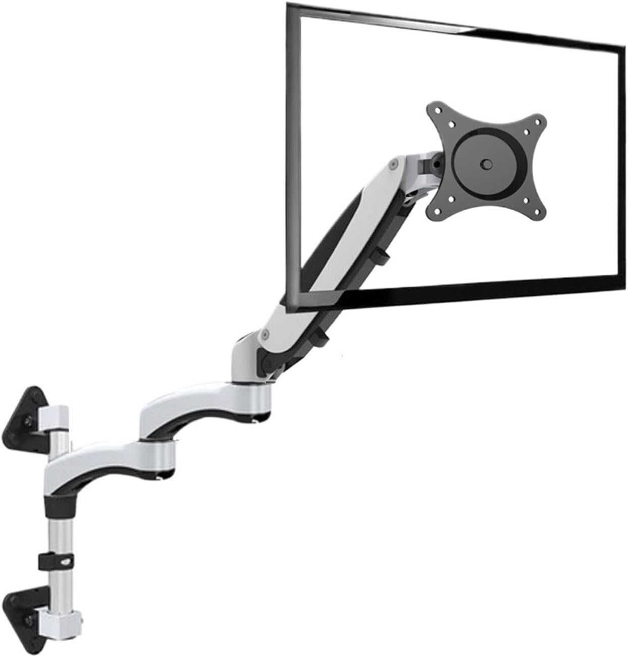 DL-FE160W-L Aluminum Alloy 360° Full Dynamic 15-27 Inch Wall Mount Monitor Double Arm 85 Up and Down