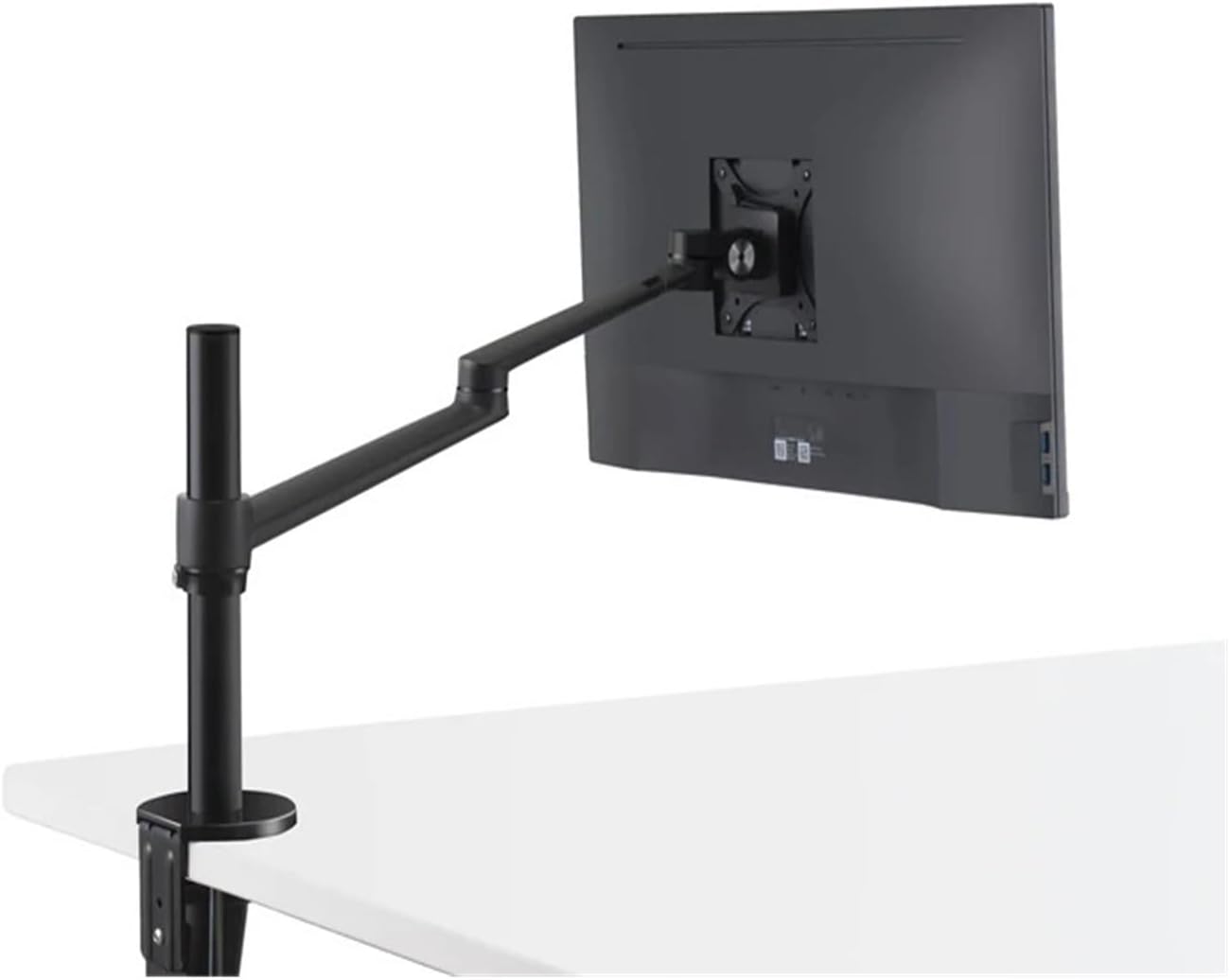 OL-1 Aluminum Height Adjustable 17-32 Inch Screen Monitor Stand Arm Full Motion Monitor Mount Desktop Stand Load 8kg(Black)
