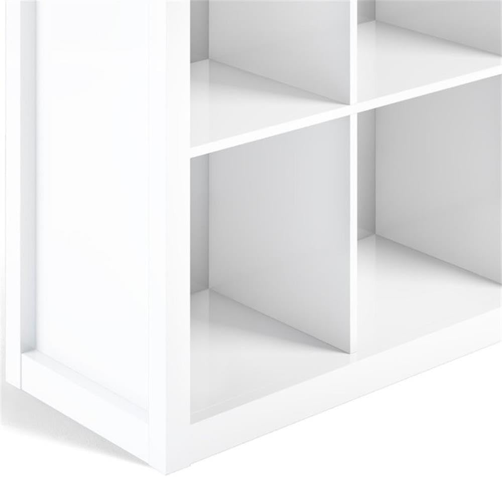 Trent Home Wood Transitional 9 Cube Bookcase and Unit in White