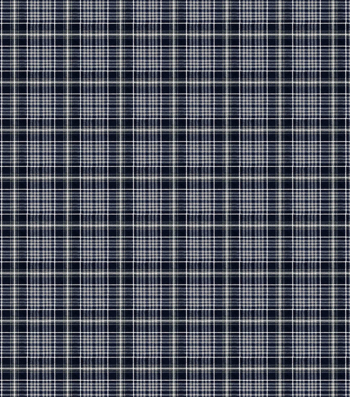 Navy & Grey Plaid Super Snuggle Flannel Fabric