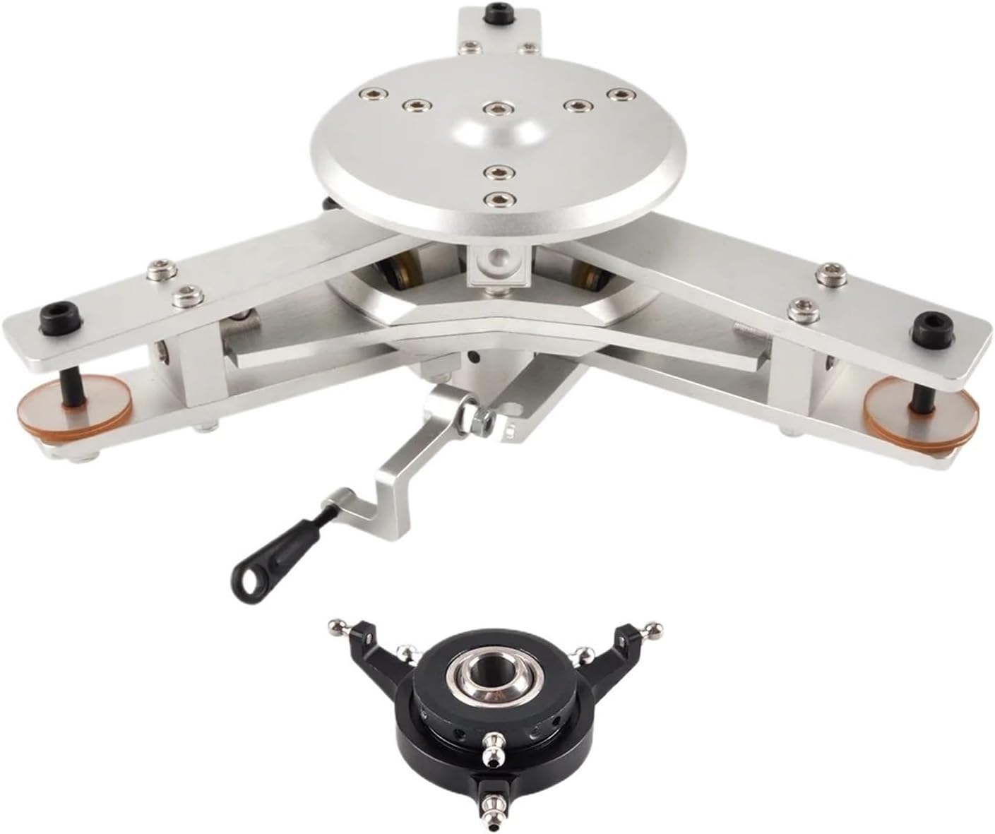 1 Set Rotor Head 3 10mm 12mm with Swash Plate Compatible with AS350 700 Or 800 Size RC Helicopter Universal(10mm)