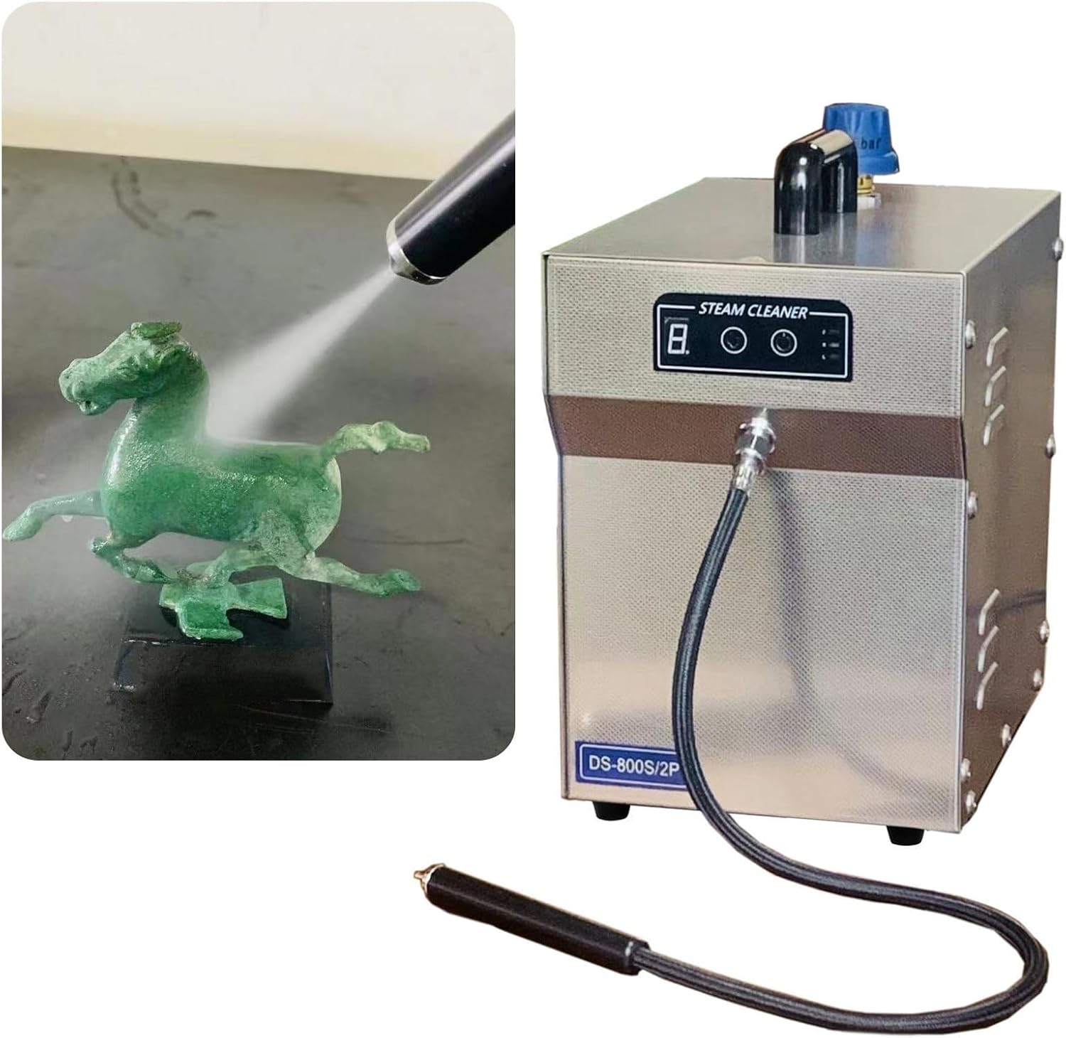 BGHJIKGFS Jewelry Steam Cleaner Professional Pressure Adjustable 2-5kg Steamer Stainless Steel Jewelry Cleaner 1300W