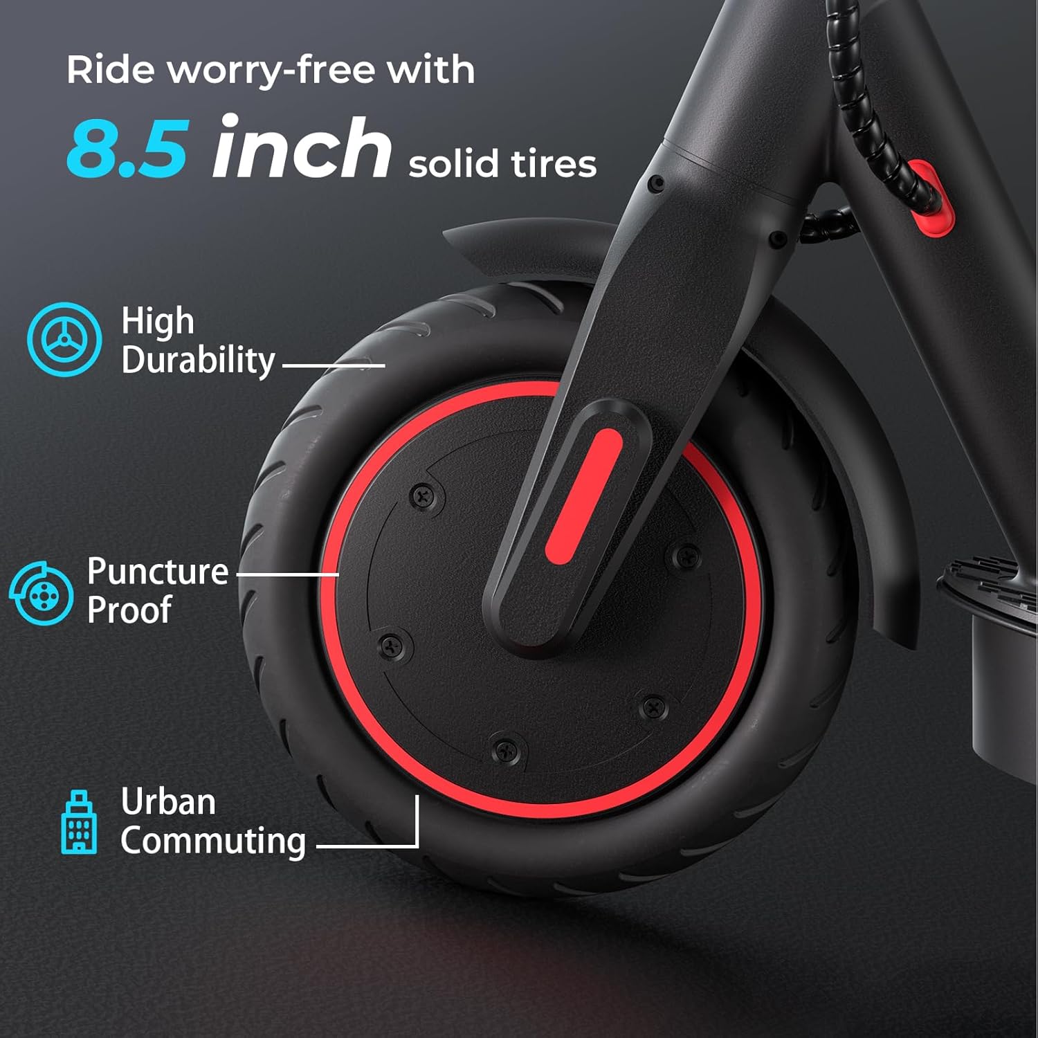 iScooter Electric Scooter for Adults and Big Kids, 19 Mph Top Speed, 18Miles Max Range, Foldable Lightweight E Scooter with Adjustable Speed, Double Braking Systems