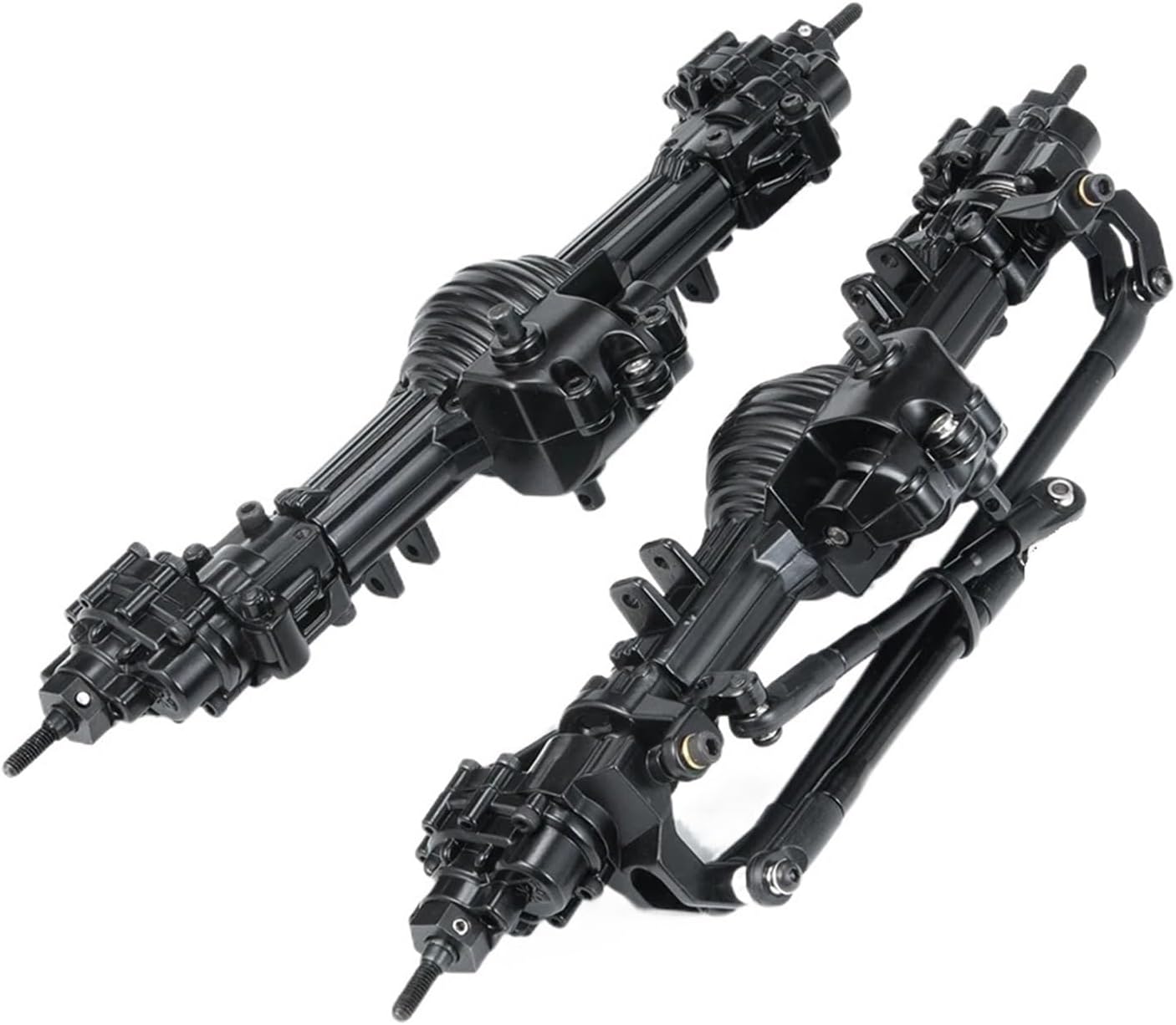 RC Vehicle Axles Compatible with Axial for SCX10 II 90028 1:10 RC Crawler Car Upgrade Parts RC Car Front Rear Straight Axle RC Car Modified Accessories(Front Axle and Rear Axle)