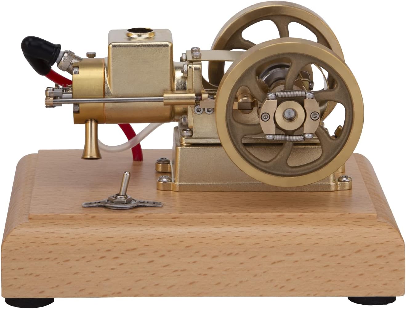 Engine Model Kit, 1.6cc Hit Miss Water Cooled Four Stroke Horizontal Gasoline Internal Combustion Engine Model, Educational Physics Experiment STEM Toys for Adult Gifts