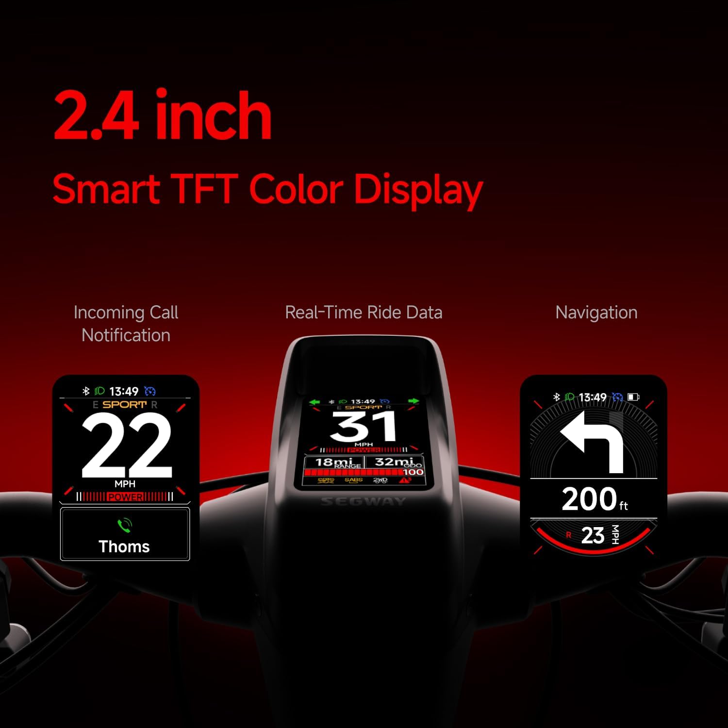 Segway SuperScooter GT3, 31 MPH w/ 45-Mile Long Range, 2400W Peak Motor, Dual Hydraulic Suspension, Self-Sealing Tires, Flash Charging Electric Scooter for Adults, UL 2272/2271 Certified, Gen3