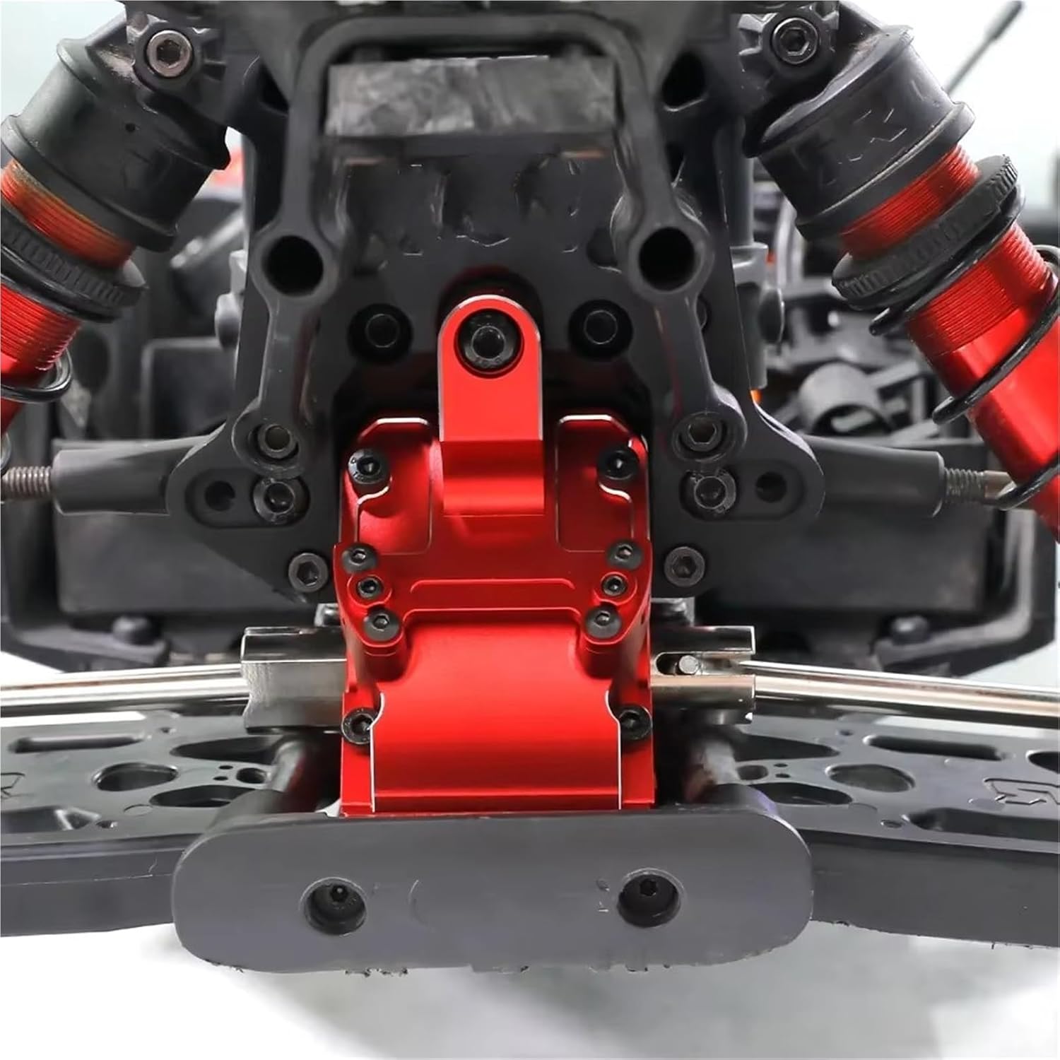 Compatible with Arrma for KRATON 8S for Outcast 8S 1/5 RC Car Upgrade Parts Accessories Metal Front Rear Gearbox Case Housing RC Car Accessories Spare(Red)