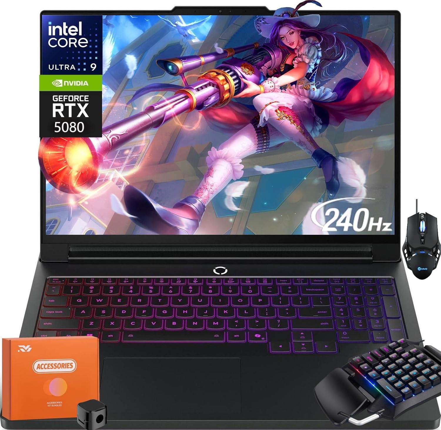 Lenovo Legion Pro 7i Gen 10 Gaming Laptop (2025), GeForce RTX 5080 16GB GDDR7, Intel Ultra 9 275HX Up to 5.40 GHz, 16