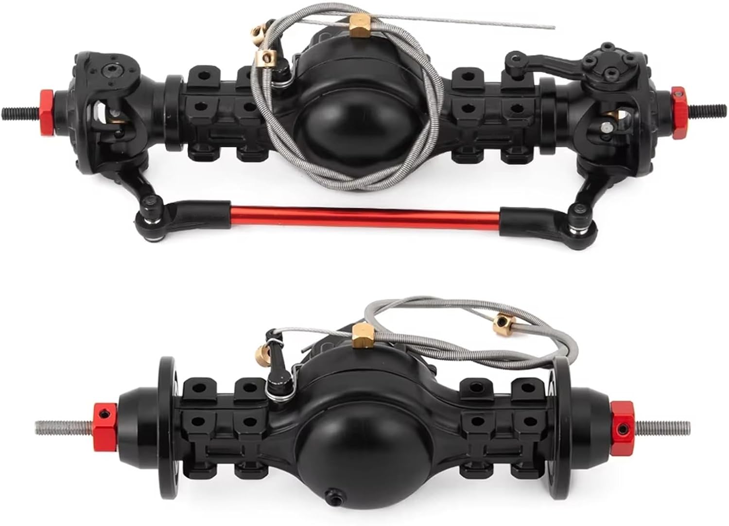 RC Front Rear Drive Axle Compatible with Tamiya Metal Front Rear Differential Axle Built-in Steel Gear 1/14 RC Truck Tow Upgrade Parts Accessories(Rear Front Axle)