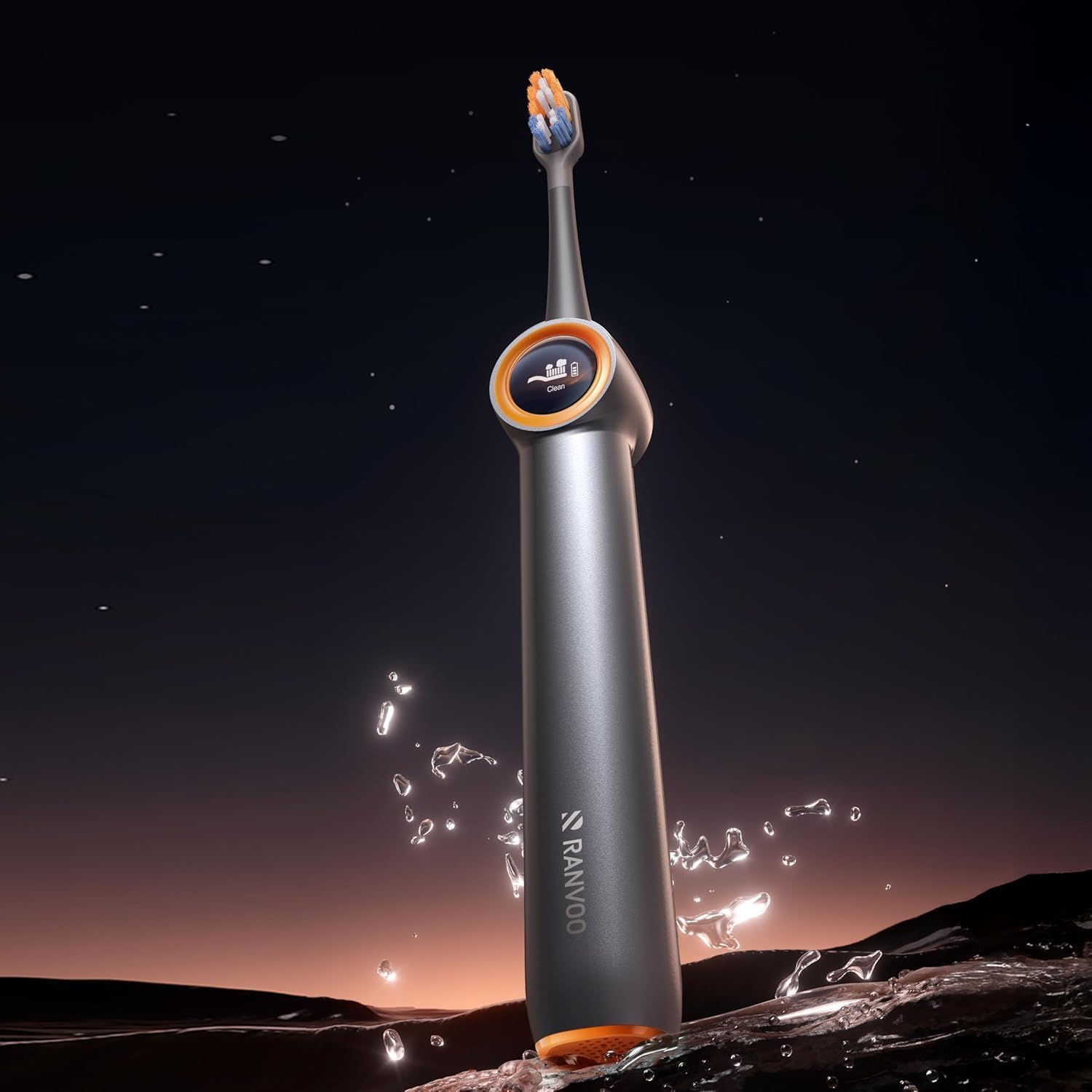 RANVOO Save $70 to Get Handheld Vacuum Cleaner and Bubble Sonic Electric Toothbrush Grey Together