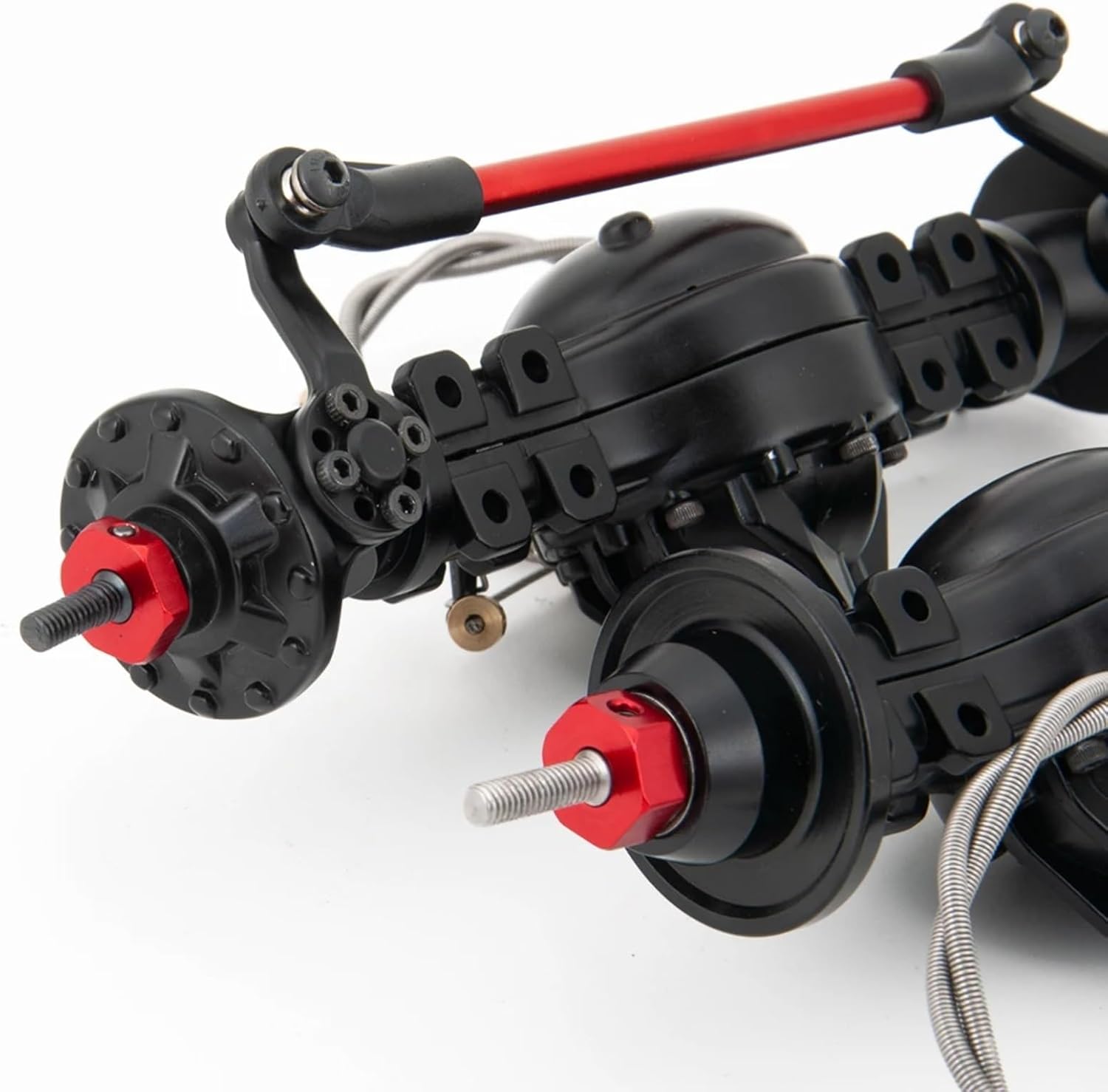 RC Car Upgrade Parts for Tamiya Truck 1/14 RC Tow Drag Trailer Tractor Parts Metal Alloy Front and Rear Differential Axle Built-in Steel Gear RC Spare Parts(2pcs Front and Rear)