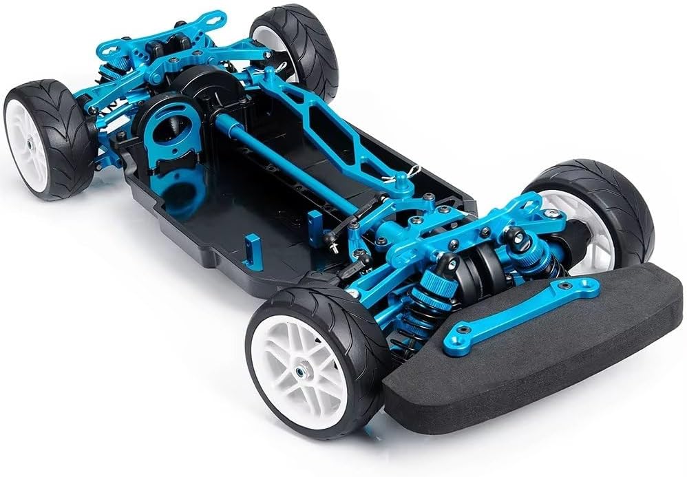RC Car Accessories Compatible with Tamiya for TT02 1/10 RC Car Upgrade Parts Replacement Accessories Metal and Plastic for Chassis Frame Assembled Set