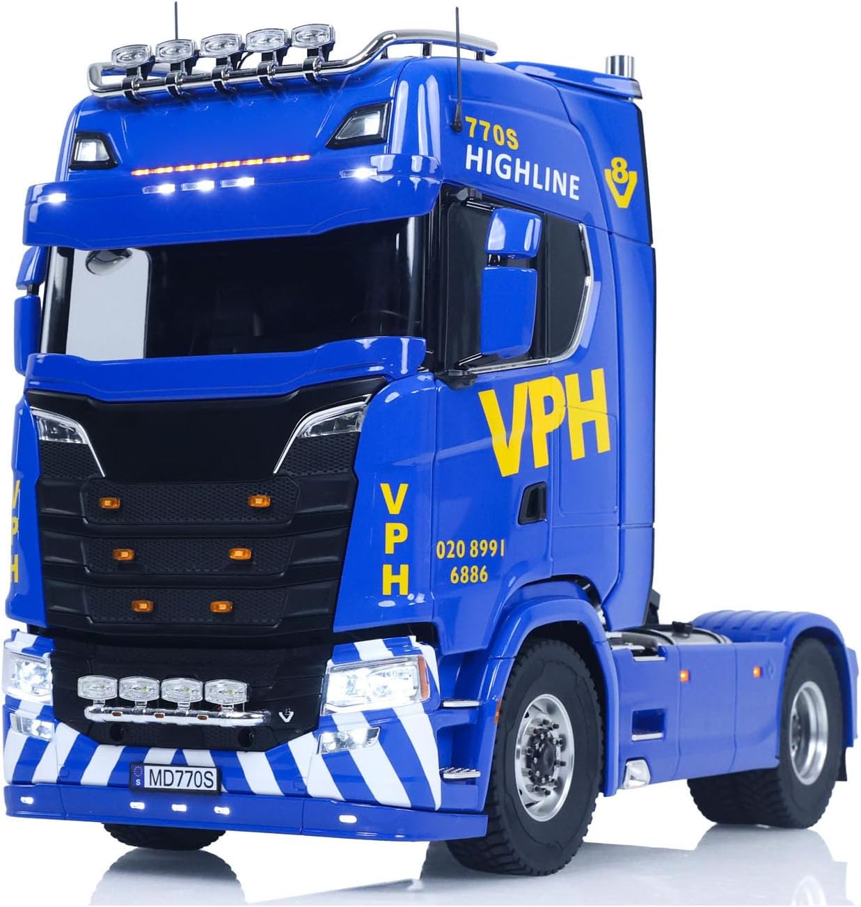 TOUCAN RC HOBBY 1/14 4 * 4 Metal 2Speed Transmission 770S RC Tractor Truck Remote Control Vehicle Differential Locks Brushed 80A ESC RTR for Ages 14+