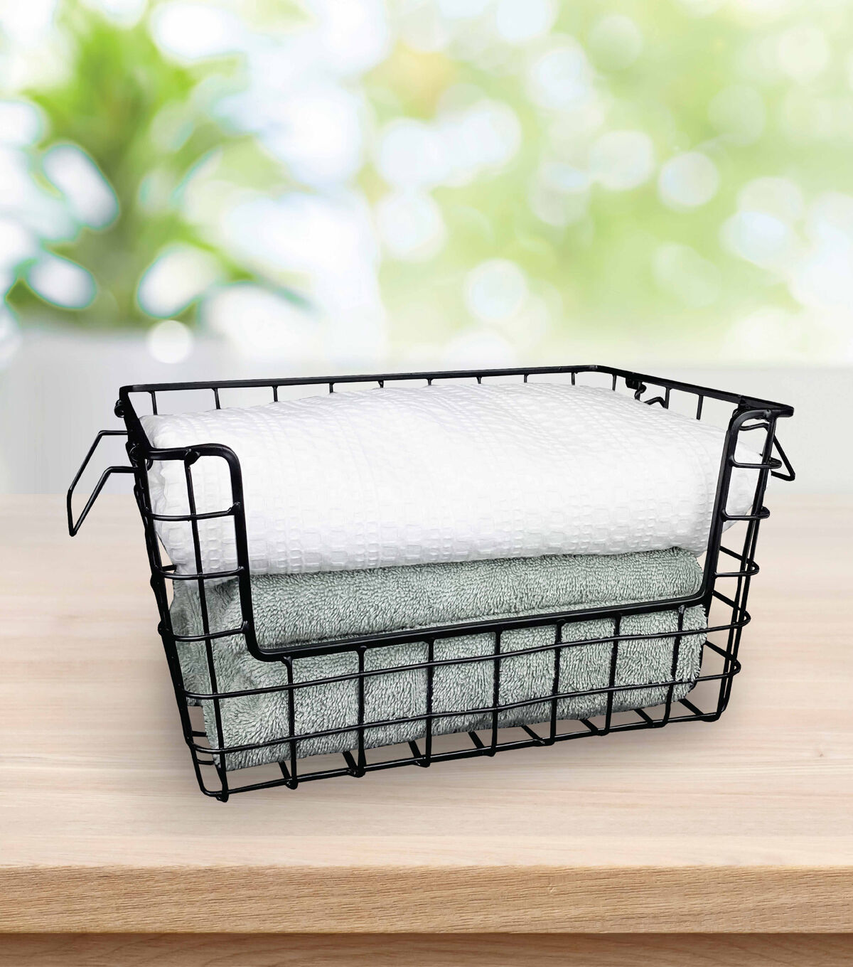 13 x 9 Black Metal Wire Basket by Place & Time
