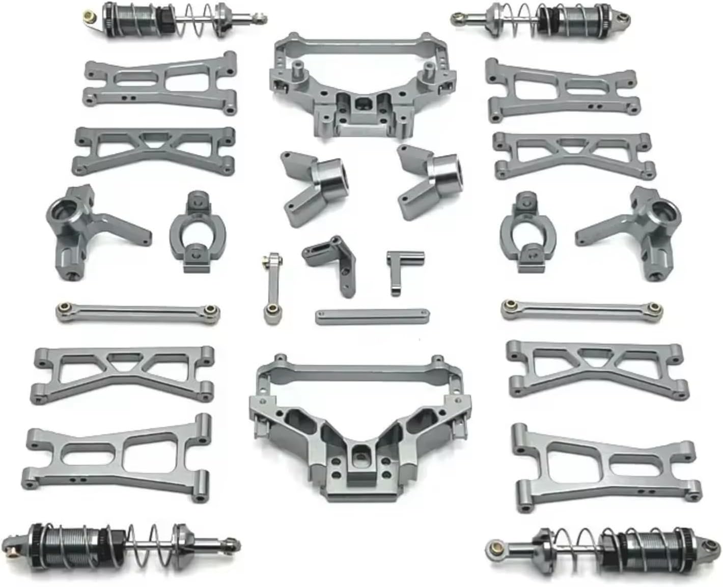 Rc Components For HSP 14321 14322 14331 14332 14421 14422 14431 14432 C8802 YDJ-D879 1/14 RC Car Parts Metal Upgrade Accessories(Dark Grey)