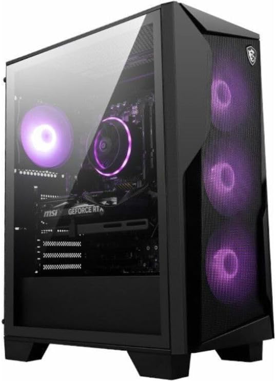 MSI Codex R2 C14NUC5-229US Gaming Desktop Computer, Intel Core i5-14400F 2.5GHz, 32GB RAM, 1TB SSD, NVIDIA GeForce RTX 4060 8GB, Windows 11 Pro, Black