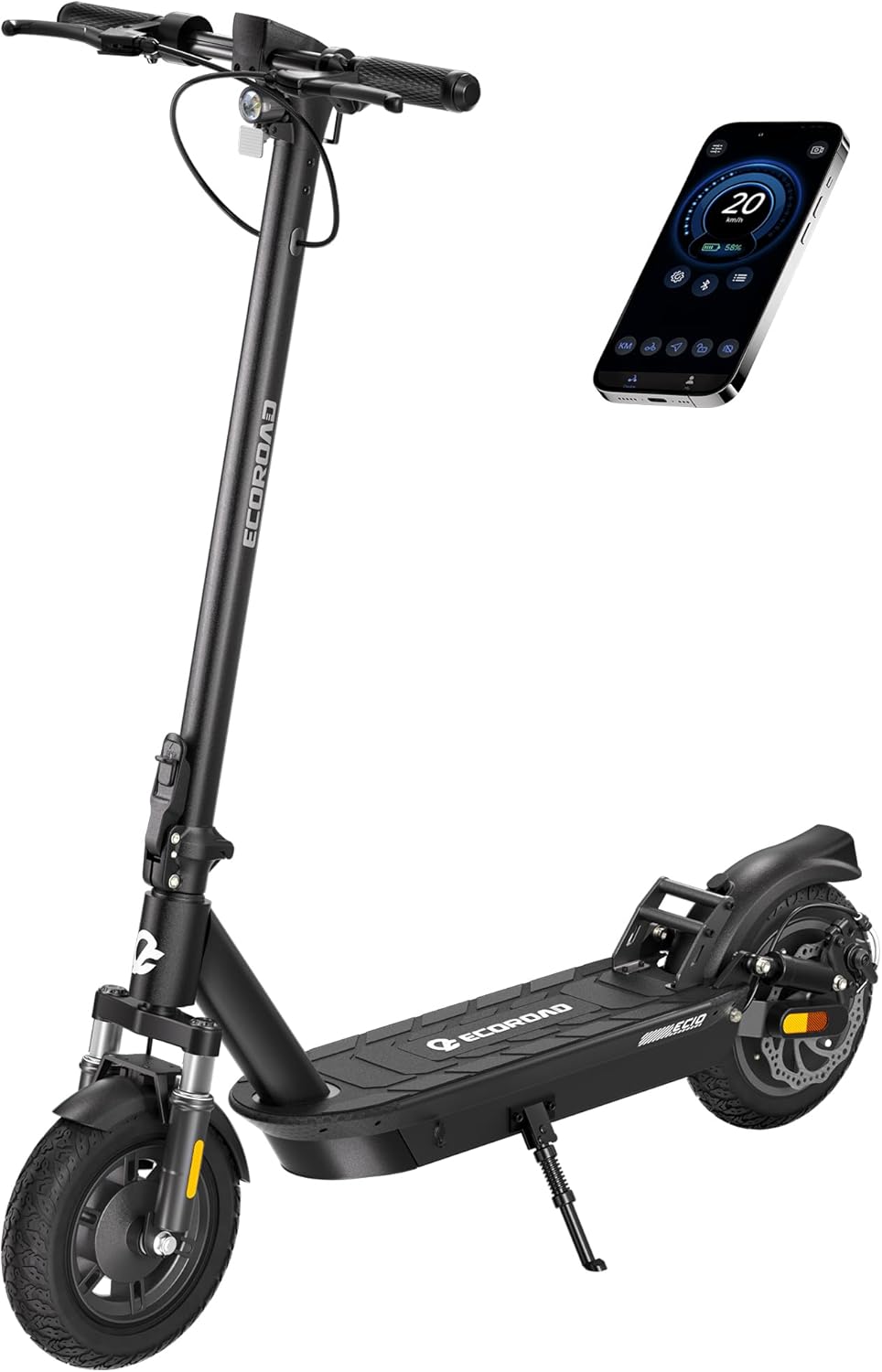 ECOROAD EC10 Electric Scooter for Adults, 500W Motor up to 25 MPH, 32 Miles Long Range, 10