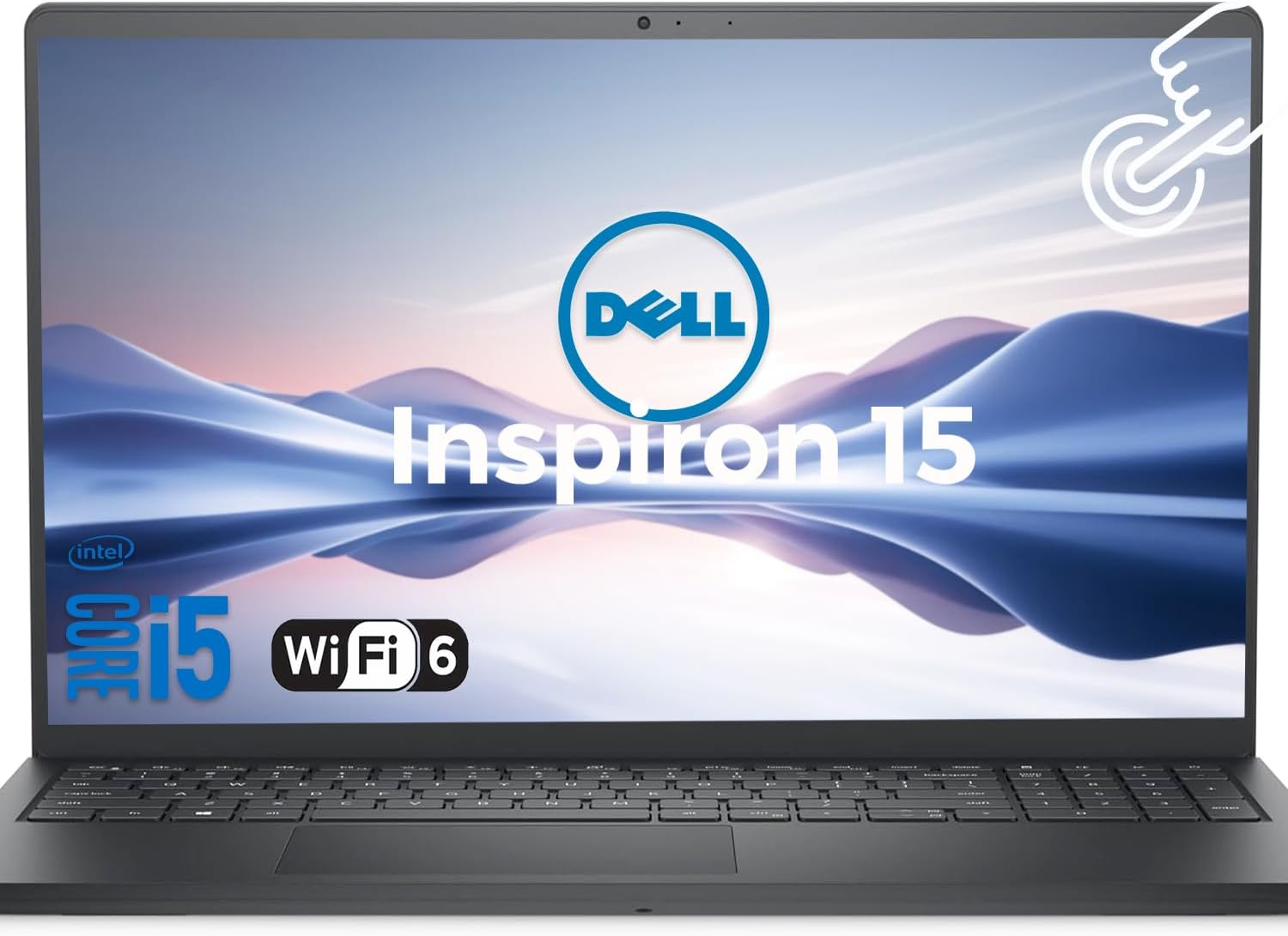 Dell Inspiron 15 Business Laptop | 15.6 Inch FHD Touchscreen | Intel 10-Core i5 13th Gen CPU (Up to 4.6GHz) | 8GB RAM, 512GB SSD | WiFi 6 | Intel UHD Graphics | 720p HD Webcam | Carbon Black