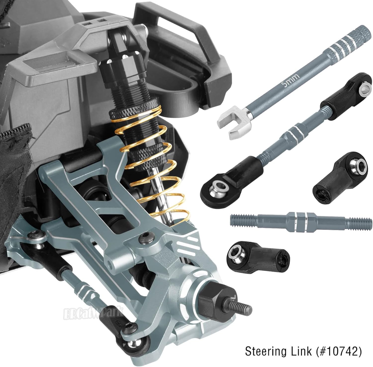 RC Upgrades Part for 1/16 Mini Maxx(#107154-1),Shocks,Dust Resist Cover,Controller Mount Plate,Drive Shaft,Wheelie Bar,Chassis,Arm,Caster/Steering Block,Stub Axle Carriers,Links,Titanium Black
