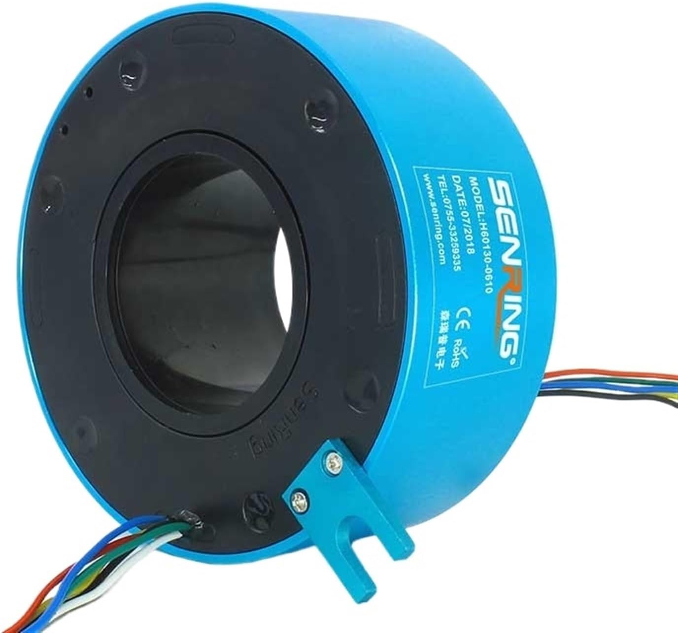 Large Diameter Rotary Joints 130mm Bore Size 60mm of Through Bore Slip Ring 6 Wires 10A Electric Current Transmit