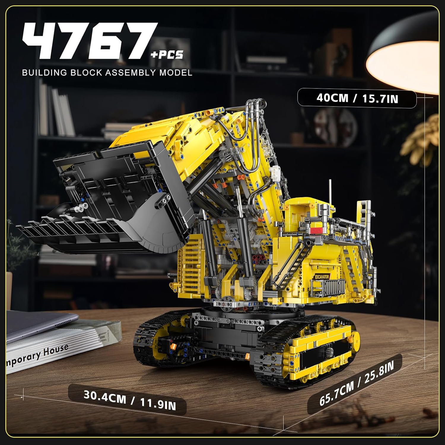 Mould King 17070 RC Excavator Building Set for Adults, 4767 Pieces Truck Construction Vehicle Model, APP Remote Control Truck with Engines, STEM Engineering Toys