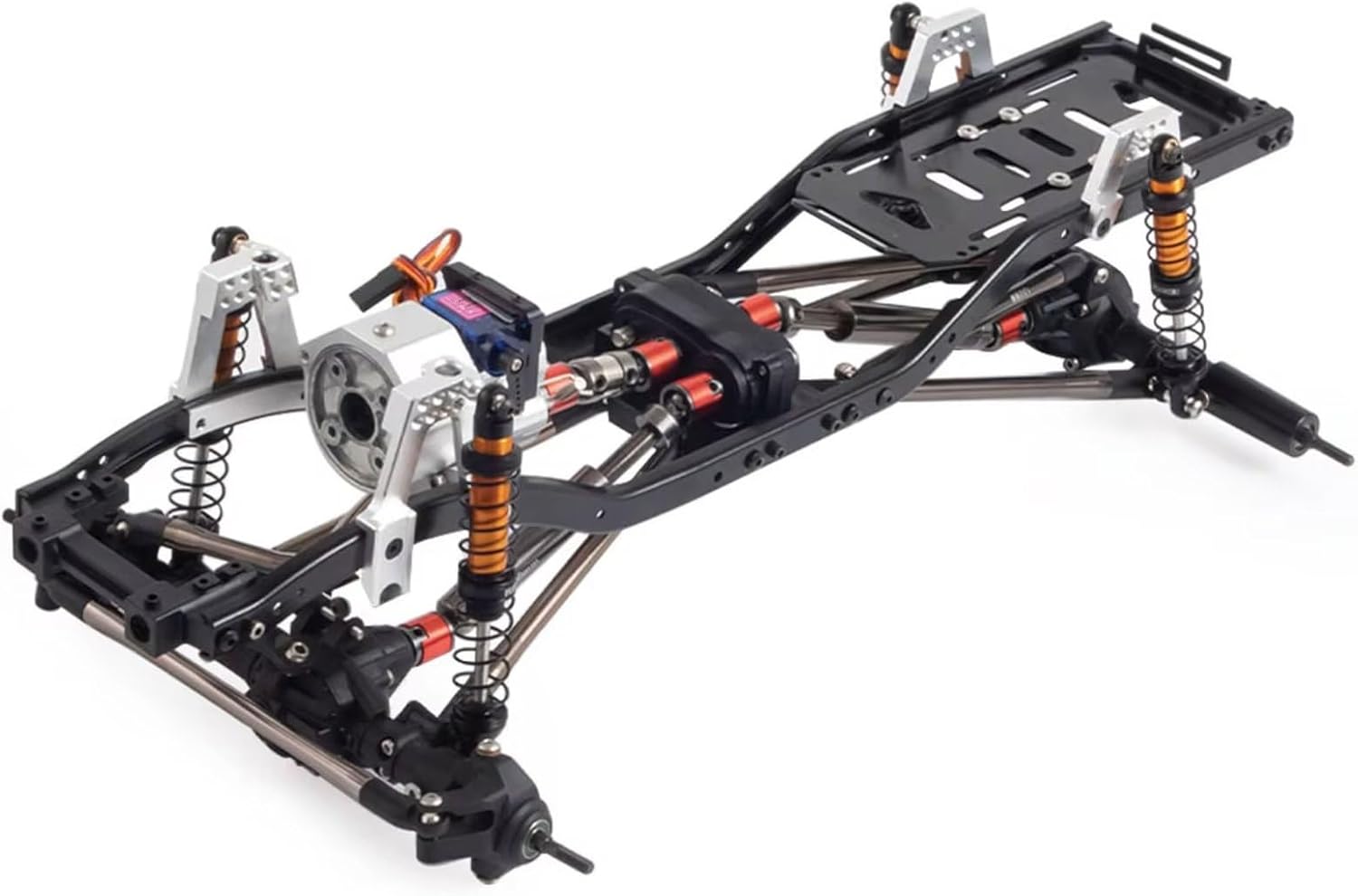 for Axial for SCX10 II 90046 EX86100 1/10 313mm Wheelbase Metal for Chassis Frame with Prefixal Single / 2-Speed Transmission RC Crawler Parts RC Car Parts