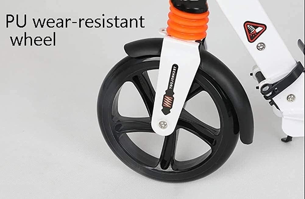 Scooters Kick Scooter for Adults Kids Foldable Adult Kick Scooters with Footbrake Commuter Scooters with Big Wheels Birthday Gifts for Women/Men/Teens/Kids Non-Electric Support 100kg