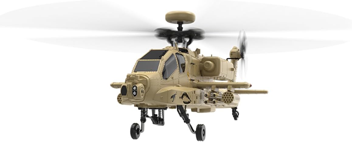 YU Xiang F11-N AH64 1/32 2.4G 6CH Coaxial Dual Rotor 6G/3D Apache RC Helicopter Model with Optical Flow Altitude Hold (RTF)