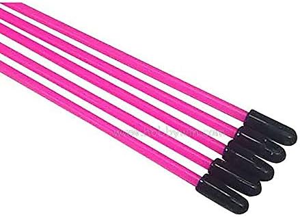 Replacement Part For Fluorescent Color Antenna Pipe With Cap Dia. 3.15x1.7x380mm -5PCS - (Color: Cpv56411R)