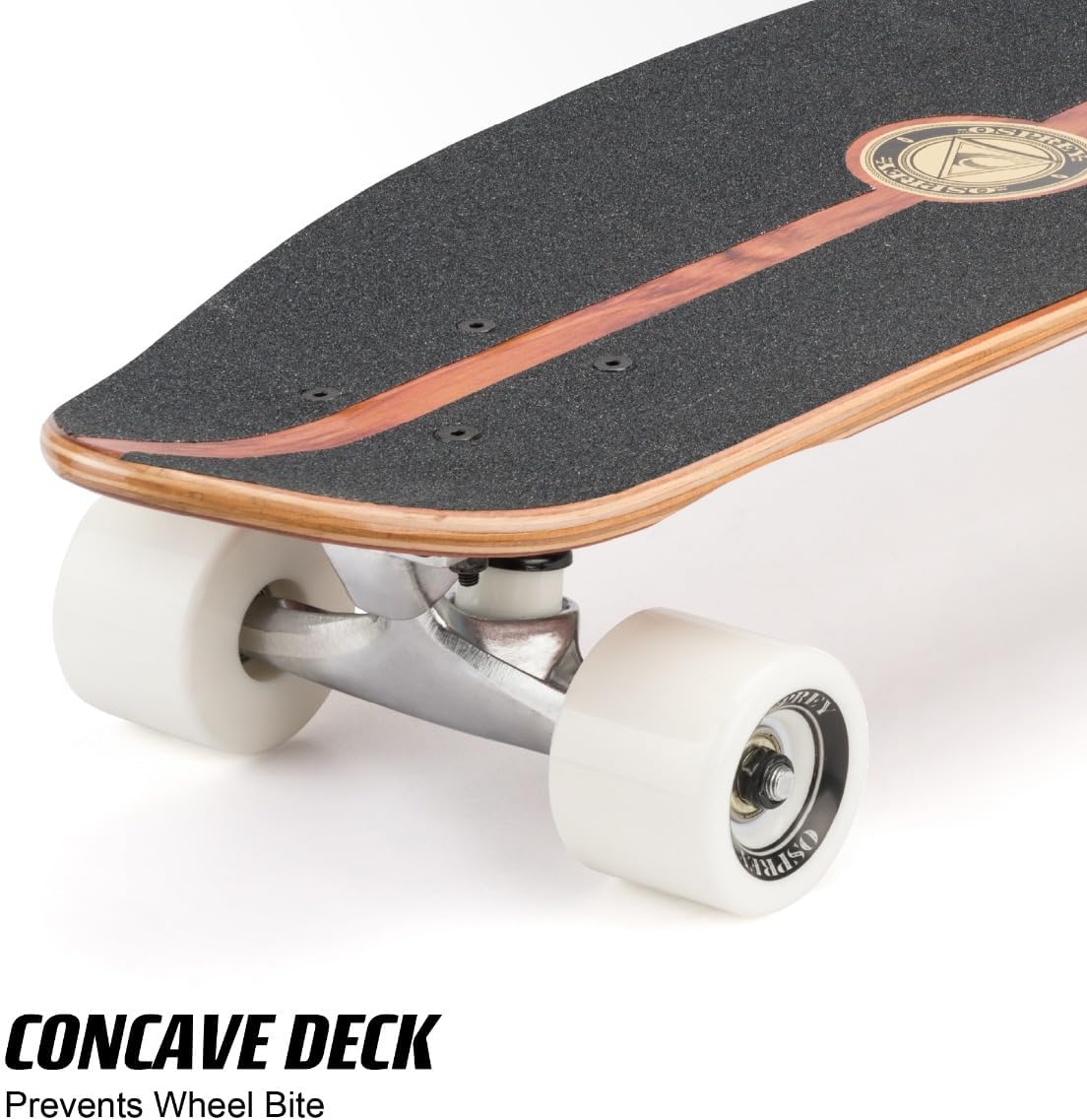 Osprey Twin Top Longboard, Canadian Maple Deck Longboard Skateboard for Boys and Girls, Multiple Colours,27.75 Inch