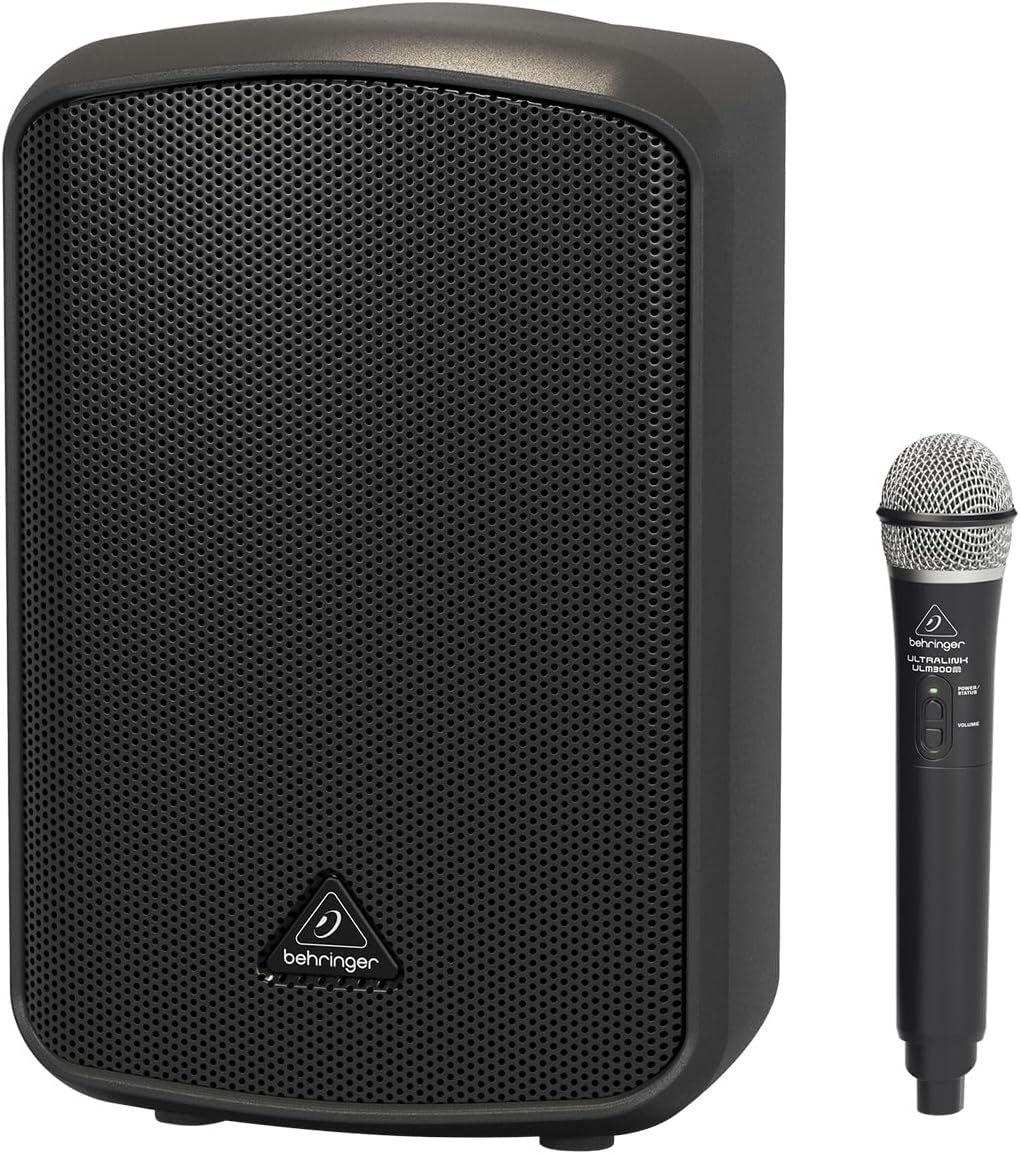 Behringer EUROPORT MPA200BT All-in-One Portable 200-Watt Speaker with Wireless Microphone, Remote Control via Smart Phone, Bluetooth Audio Streaming and Battery Operation