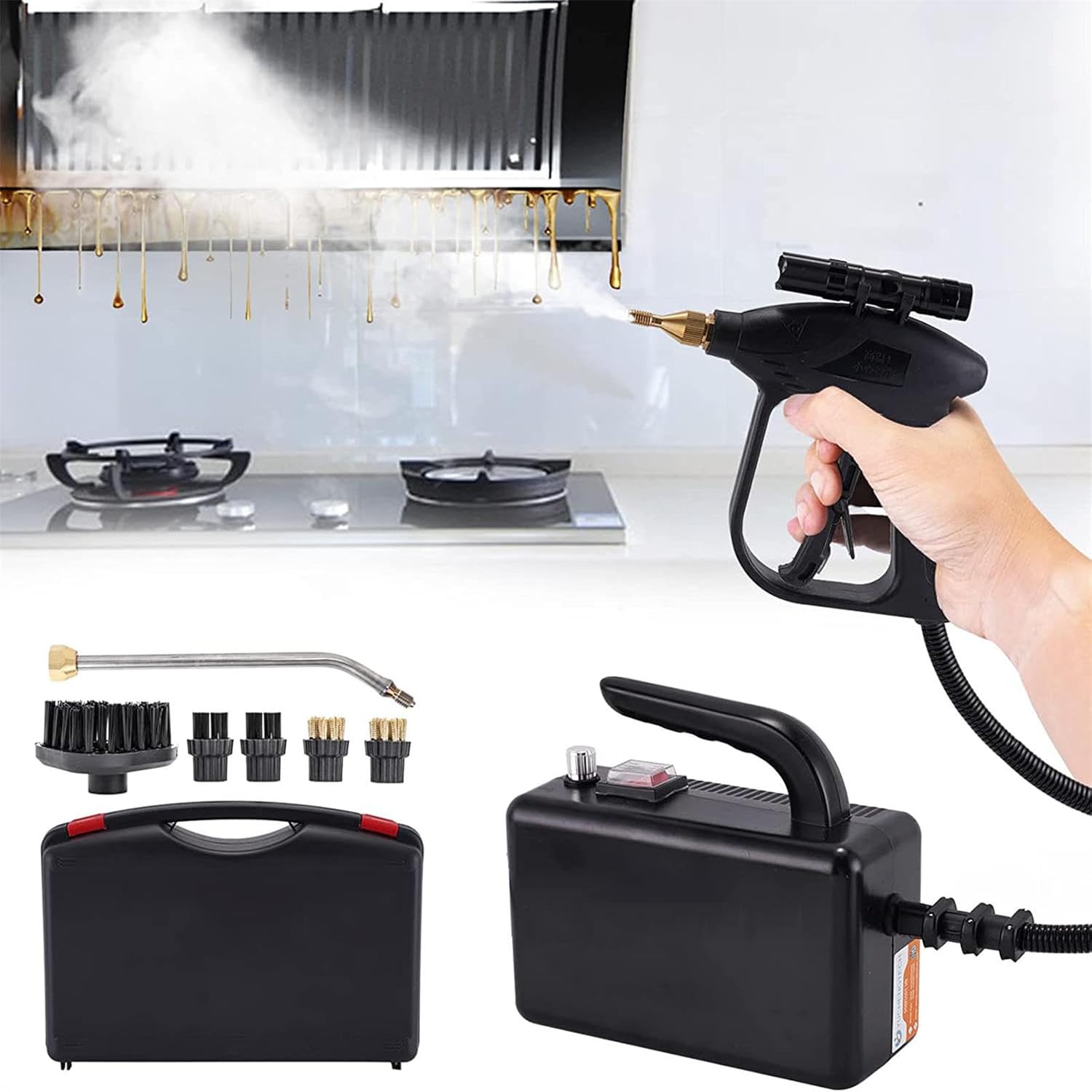 HEAXIY Handheld High Pressure Steam Cleaner, Portable Steam Cleaning Machine Household Steam Cleaner for Kitchen Bathroom Furniture Car