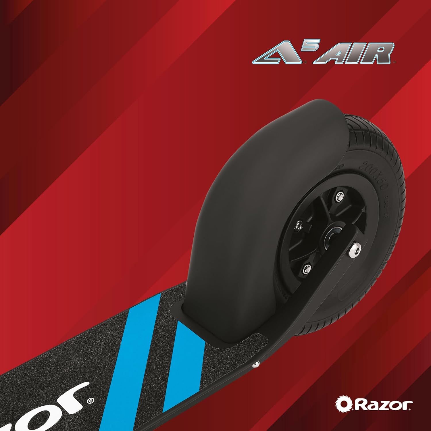 Razor A5 Air Kick Scooter for Adults and Teens, Height Adjustable Handlebars with Anti Rattle, Foldable Mechanism for Easy Storage and Transport, Supports Riders Up to 100 KG (220 Lbs).