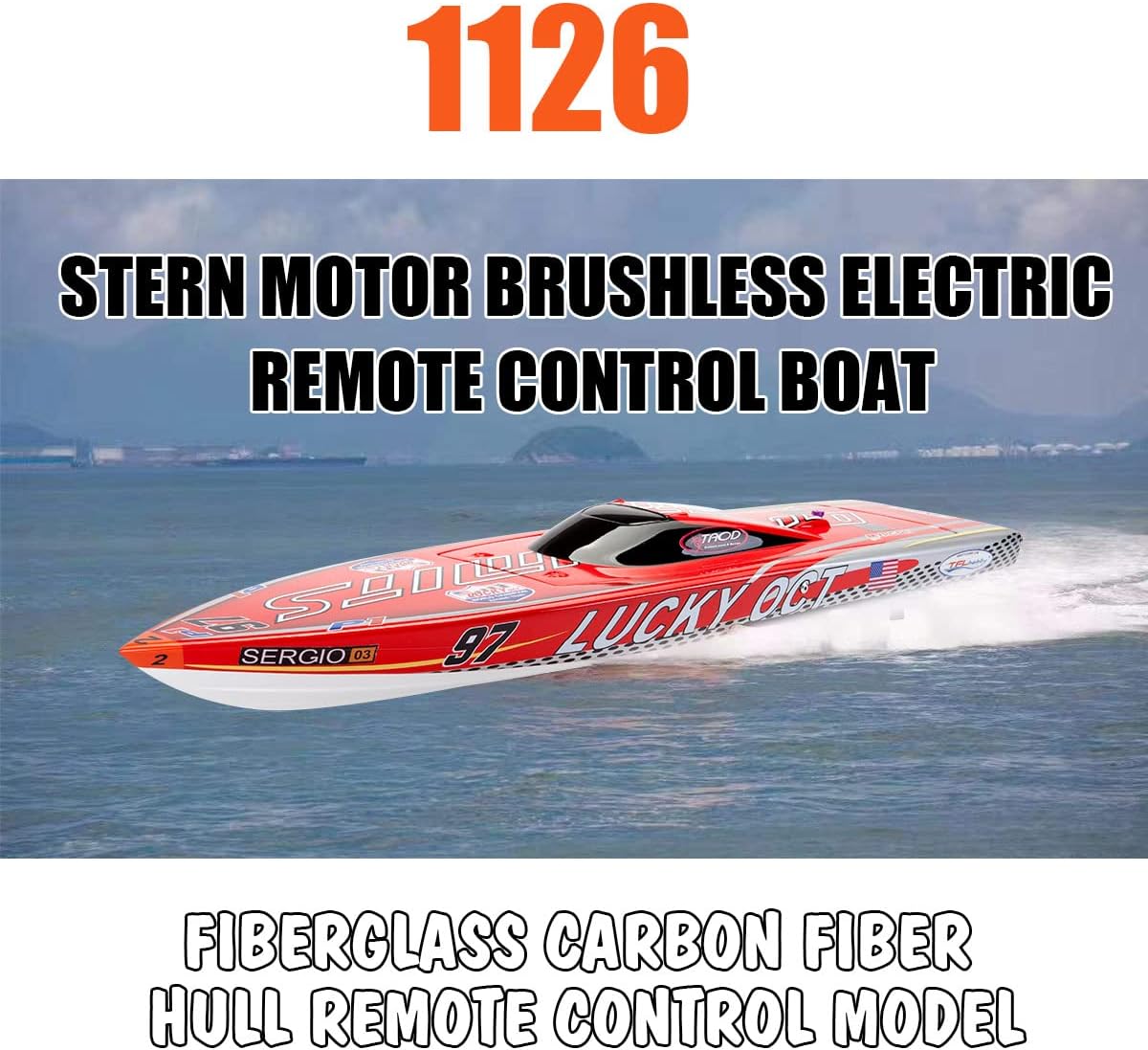RC Boat TFL 1126 880mm 3660/2075KV Brushless Motor 120A ESC Electric FiberClass
