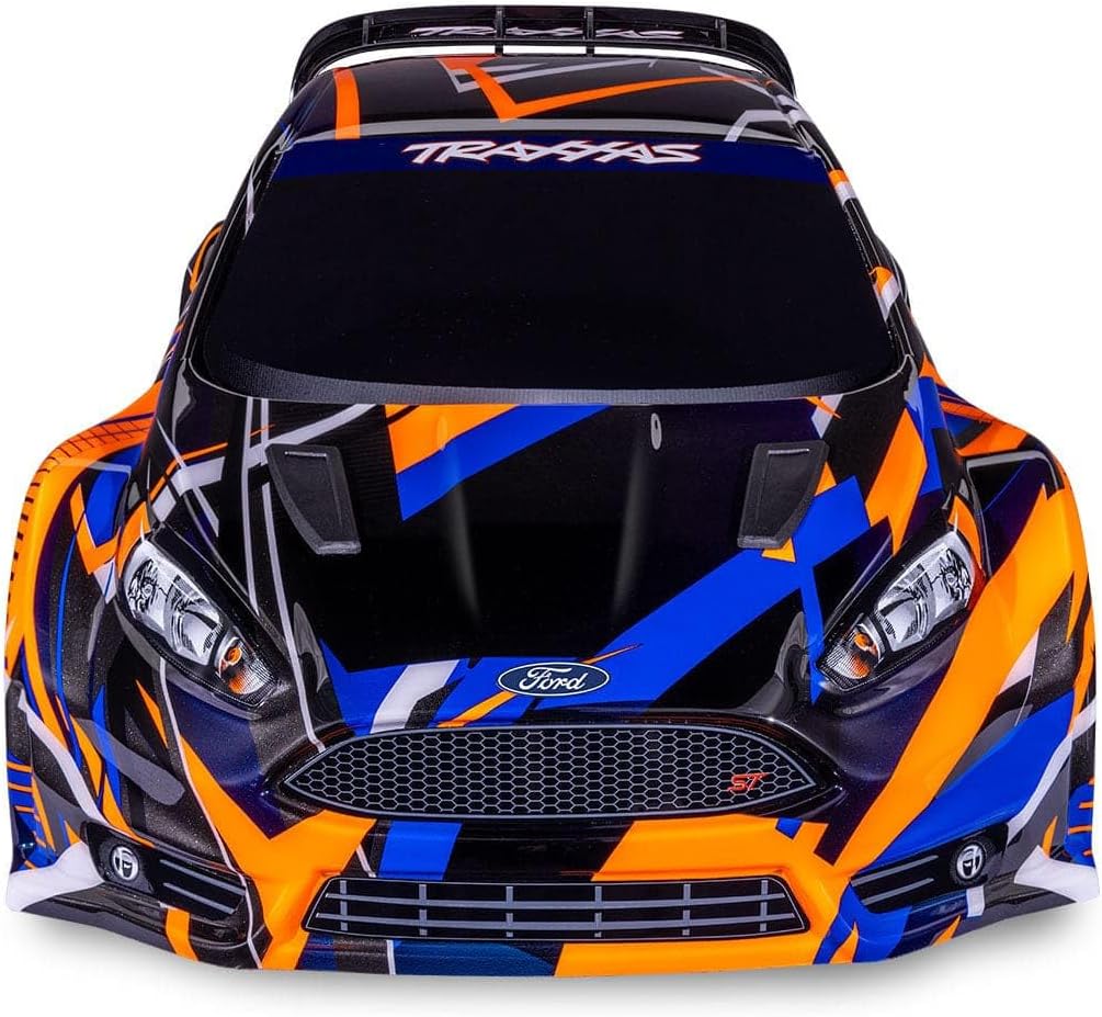 Traxxas 74276-4-ORNG - Ford Fiesta ST VXL 1/10 4WD Rally Car RTR, Orange