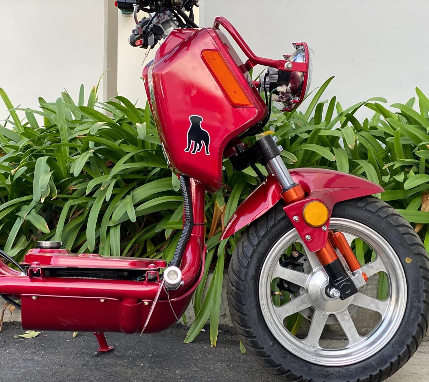 150cc Mean Dog Scooter Generation 4 Automatic Transmission PMZ150-21, Street Legal Motorcycle for Adults, LED Headlights Digital Speedometer, Stretched-Out Ruckus Style Powerful GY6 Engine Smooth Ride