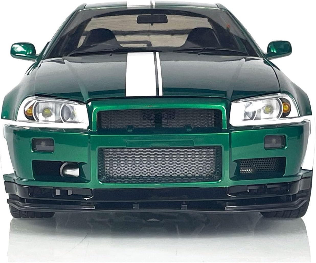 Capo 1/8 4x4 R34 Metal 2-Speed Transmission Remote Control Drift Racing Car RC Cars Brushless Motor Servo ESC Hobby Grade Model for Adult(Gemstone Green and White)