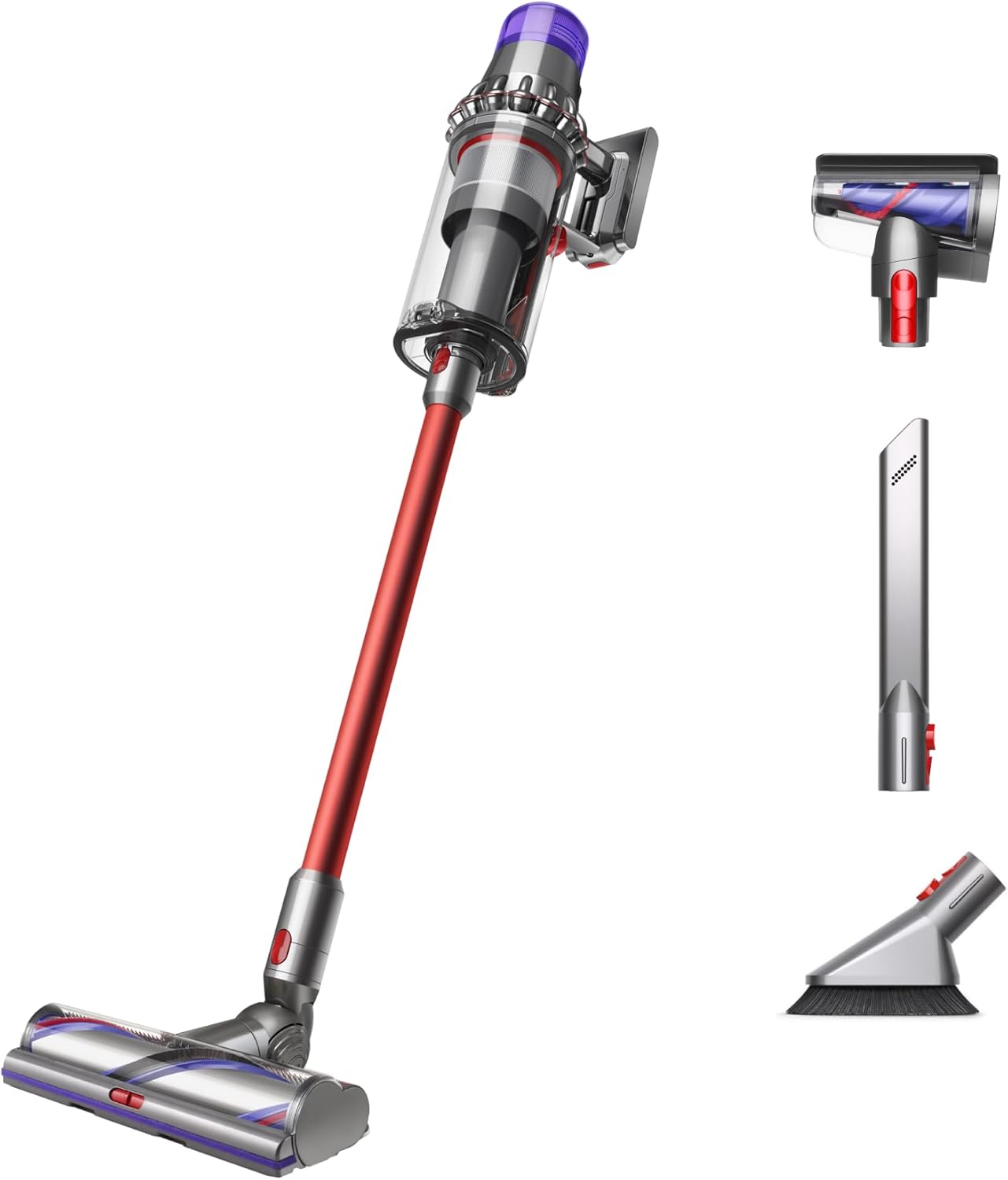 Dyson Outsize Origin Cordless Vacuum, Nickel/Red (Renewed)