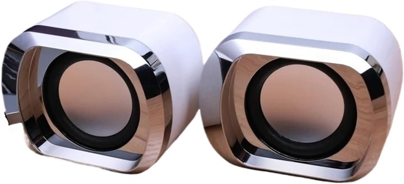 Computer Speakers Powered AUX Wired Input Bass Stereo 2 * 3W/4Ω Powerful Loudspeaker