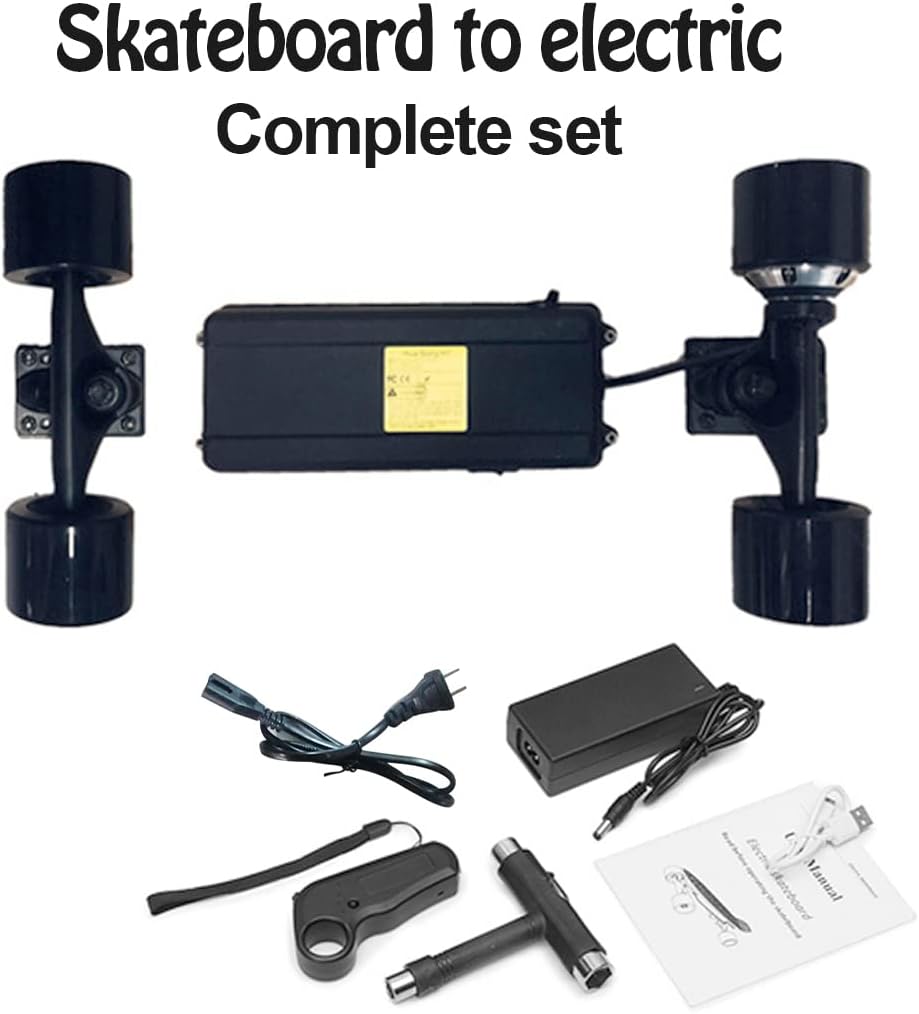 RC Electric Skateboard DIY Modification Kit, 15KM/H Max, 10KM Range, Battery Box (Without Board) for Entry-Level Skateboard Modification for Adults ＆ Beginners (2.2AH Single-Drive Version)
