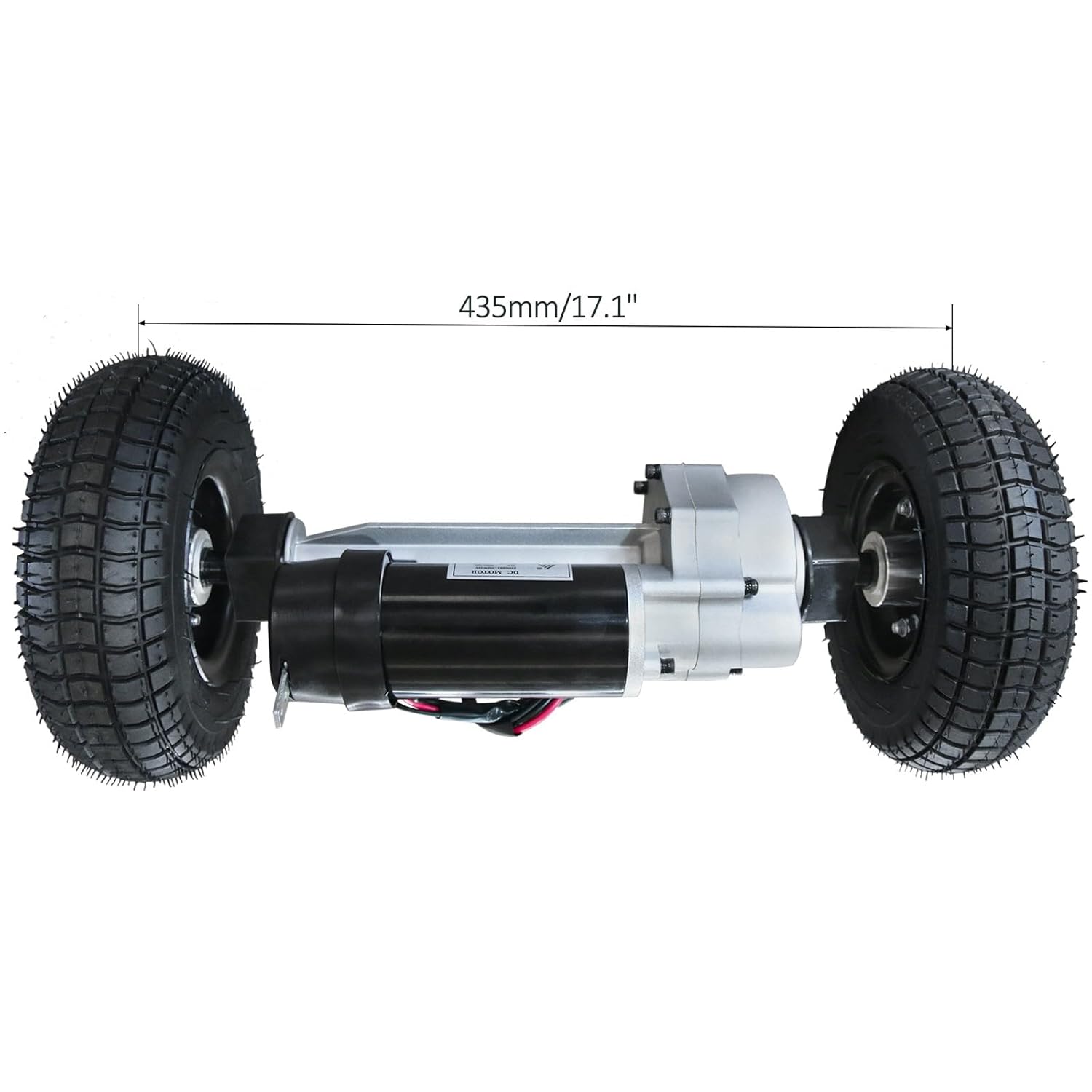 Rear Axle Drive Axle with 24V 180W Brush Electric Motor Transaxle & 9x3.50-4 Rear Wheels Tires for Trolley Wagon Mobility Scooter Skateboard Tricycle Wheelbarrow WheelChair Utility Vehicles