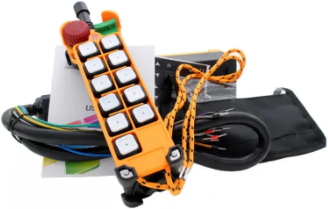 HS-10S 1 Speed 1 Transmitter 10 Channels Hoist Crane Truck Radio Remote Control Push Button Switch AC380V