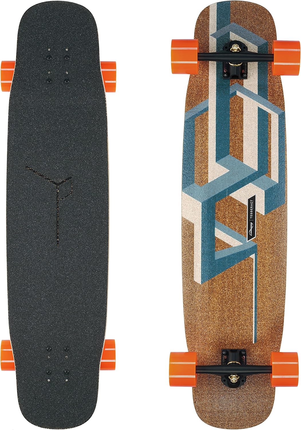 Loaded Boards Basalt Tesseract Bamboo Longboard Skateboard Complete (Dark Blue, 80a in Heat Wheels)