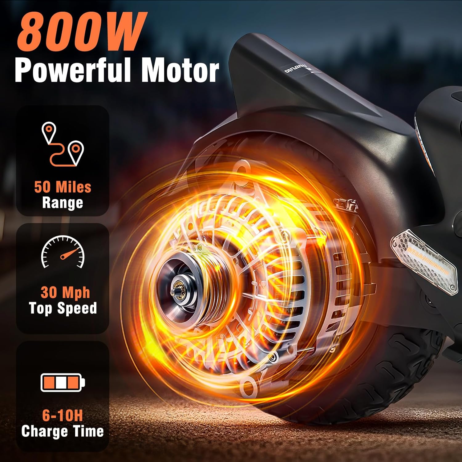 Off Road Electric Scooter Long Range, Fast Electric Scooter 30 Mph Speed, Heavy Duty 300+ lb Capacity & Dual Suspension