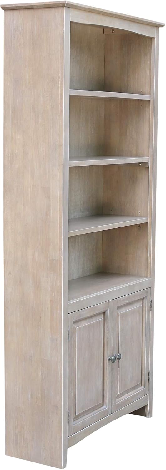 International Concepts Shaker Bookcase-72 H Bookcase, Washed Gray Taupe